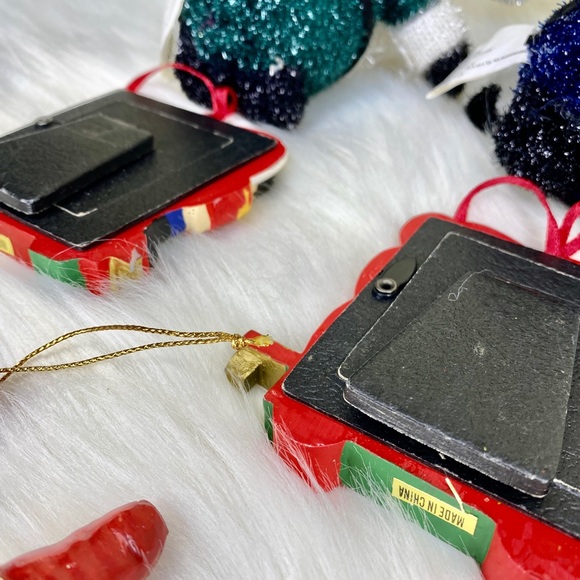 Vintage Set 8 Piece Assorted Christmas Tree Ornaments Santa. - Picture 12 of 12